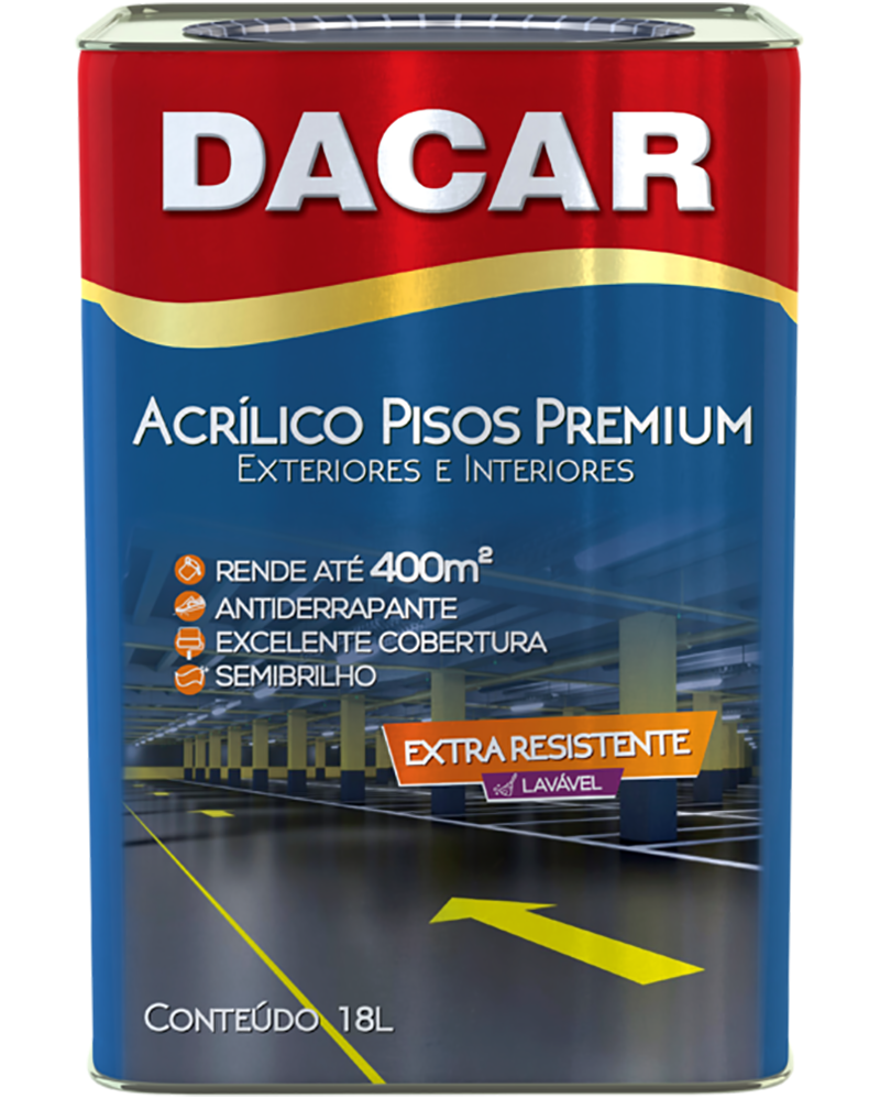 Tinta Acrílica Pisos Extra Resistentes Dacar - 18L