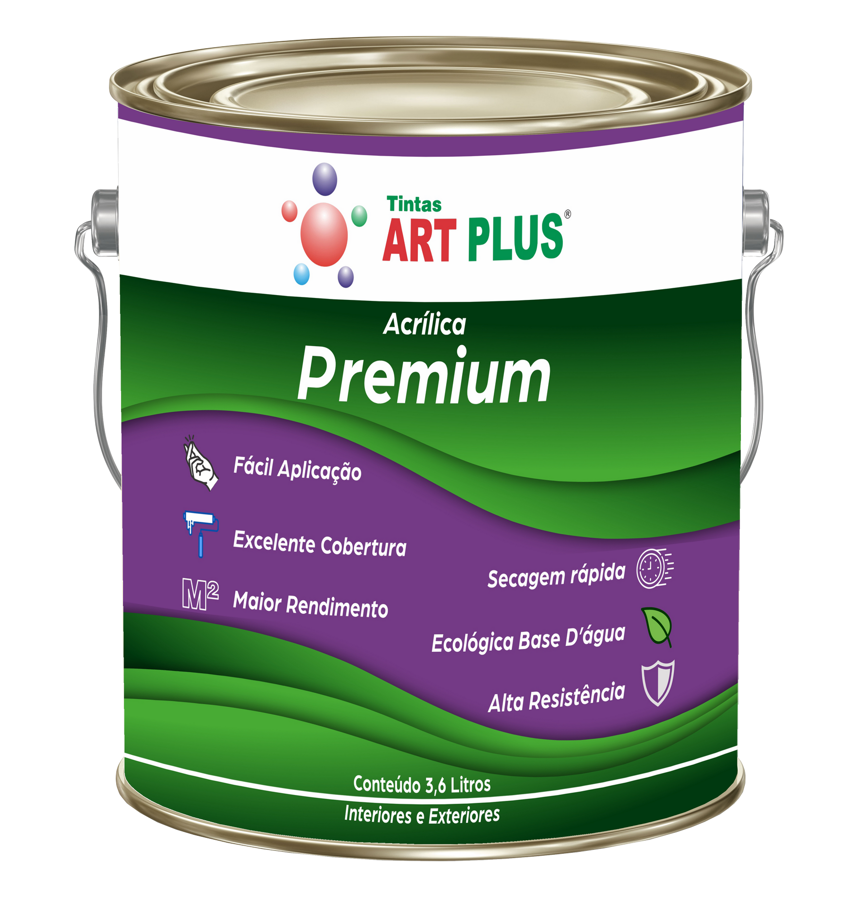 Tinta Acrílica Premium Art Plus - 3,6L